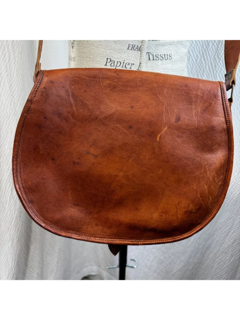 Satchel & Fable Leather Purse Gypsy Crossbody Satchel Shoulder Tote Travel Bag